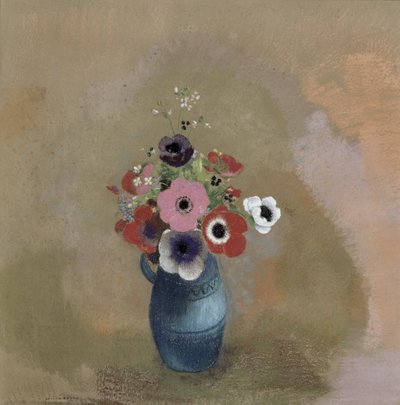 Bouquet of anemones by Odilon Redon